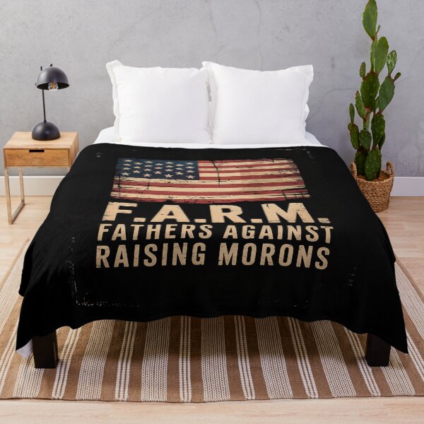 Item preview, F.A.R.M Fathers Against Raising Morons Vintage US Flag designed and sold by RsFilsingerArt.
