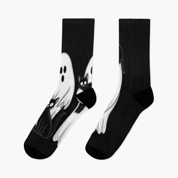 Item preview, Ghost Holding Black Cat Halloween Cat Lovers Tee designed and sold by Voidbinder.