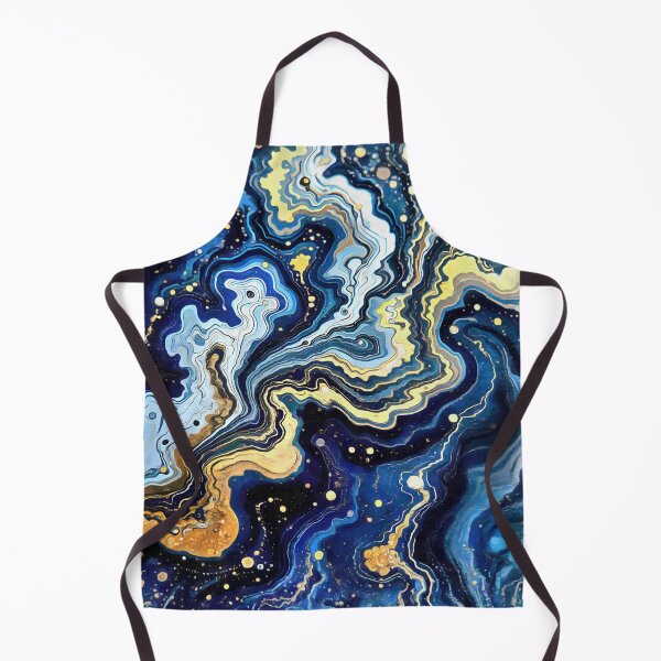 Item preview, Vibrant Swirls of Blue and Gold 5 designed and sold by taiche.