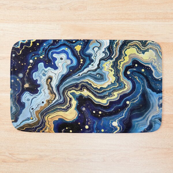 Item preview, Vibrant Swirls of Blue and Gold 5 designed and sold by taiche.