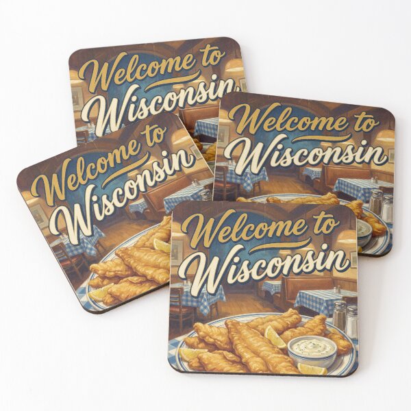 Item preview, Vintage Wisconsin Friday Fish Fry Food Poster Bar Art designed and sold by Cozy-Old-Pub.