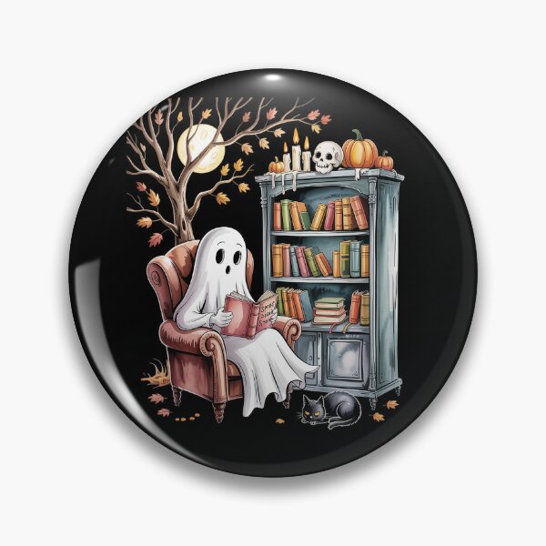 Item preview, Ghost Library Reading Books Halloween designed and sold by Voidbinder.