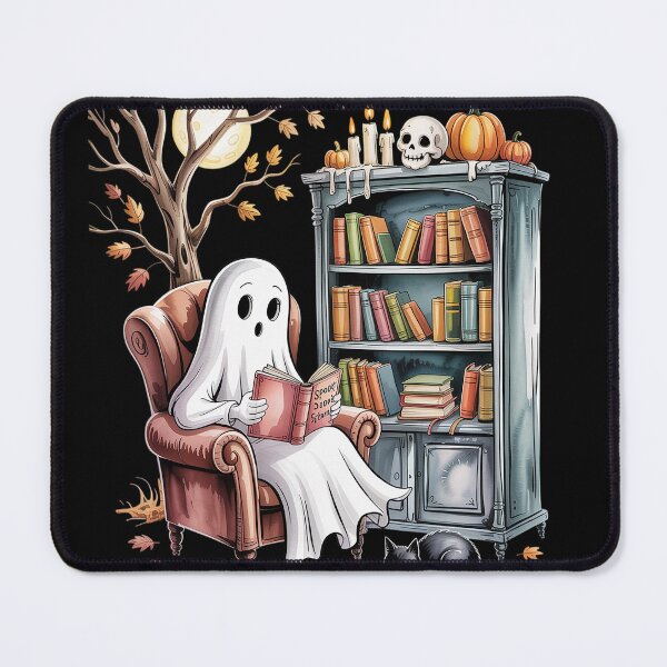 Item preview, Ghost Library Reading Books Halloween designed and sold by Voidbinder.