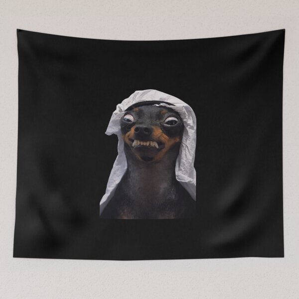 Item preview, Angry Funny Chihuahua Dog Face with Crazy Eyes & Fierce Expression designed and sold by love3617.