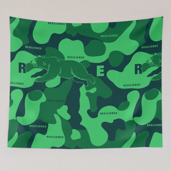 Item preview, Bear Resilience Seamless Camouflage: Modern Green Tactical Pattern designed and sold by NandaFajarSu.