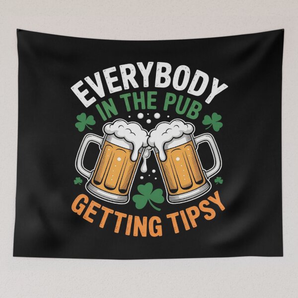 Item preview, Everybody In The Pub Getting Tipsy Saint Patrick's Day designed and sold by EllenJast.