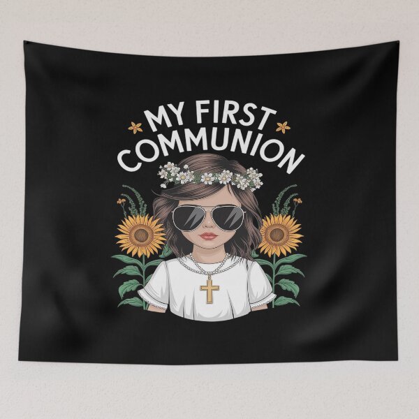 Item preview, My First Communion Girls Dabbing 1st Religious Sacrament  designed and sold by VerseFarm.