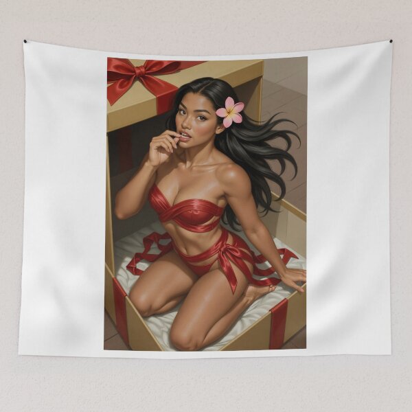 Item preview, Shanti Best Gift Ever Red Satin Bikini Inside Box designed and sold by CathryneDelamort.