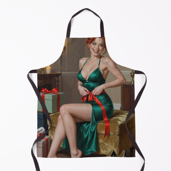 Item preview, Fortana best gift in green satin dress red ribbon designed and sold by CathryneDelamort.