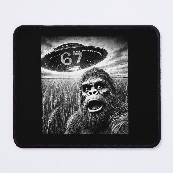 Item preview, Bigfoot UFO Encounter 67 Six Seven – Retro Sci-Fi Art designed and sold by LashondaGreen89.