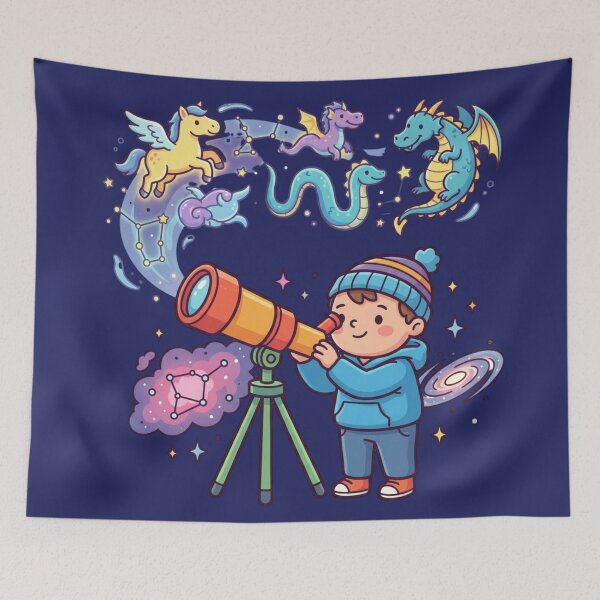 Item preview, Stargazer’s Dream – Constellations Awaken in the Night Sky designed and sold by HappySproutArt.