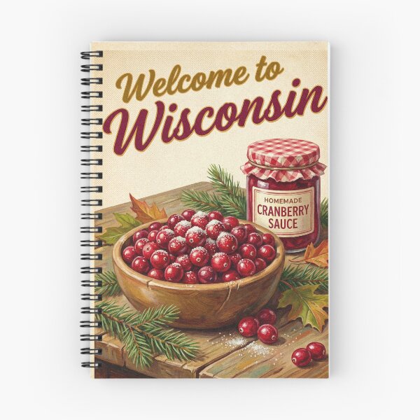 Item preview, Vintage Wisconsin Cranberry Harvest Fruit Poster Kitchen Art designed and sold by Cozy-Old-Pub.