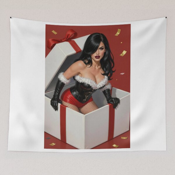 Item preview, Cassandra emerges confident from giant gift box designed and sold by CathryneDelamort.