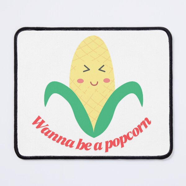 Item preview, Cute Corn Cob "Wanna Be A Popcorn" Funny Food Pun designed and sold by SulariTDsign.