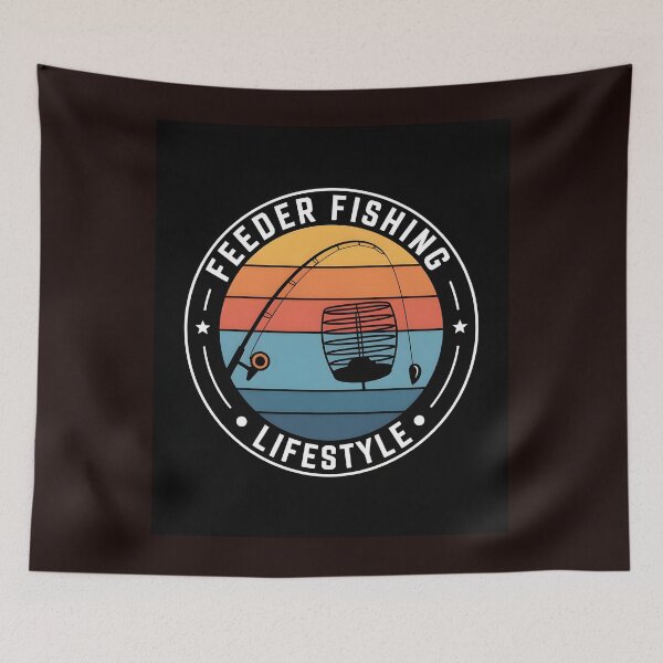 Item preview, Feeder Fishing Lifestyle Clean Badge Shirt designed and sold by Viktorio Art Shop.
