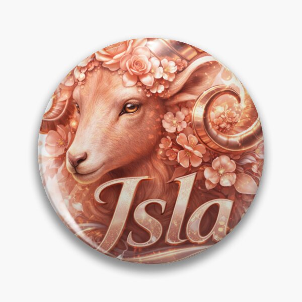 Item preview, Isla Aries – Fiery Female Name Zodiac Ram Fantasy Art Design designed and sold by AlexLineArt.