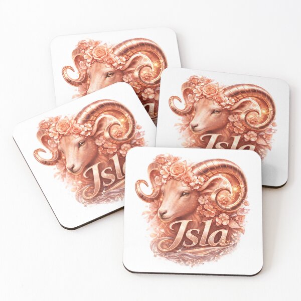 Item preview, Isla Aries – Fiery Female Name Zodiac Ram Fantasy Art Design designed and sold by AlexLineArt.