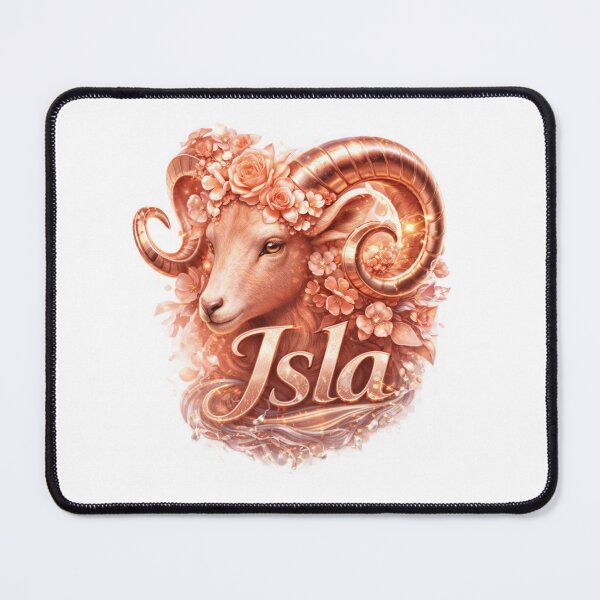 Item preview, Isla Aries – Fiery Female Name Zodiac Ram Fantasy Art Design designed and sold by AlexLineArt.