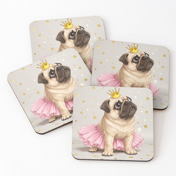 Item preview, Pug Princess – Cute Pug in Crown and Pink Tutu designed and sold by Darlin8888.