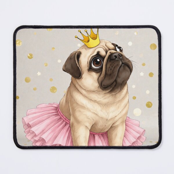 Item preview, Pug Princess – Cute Pug in Crown and Pink Tutu designed and sold by Darlin8888.