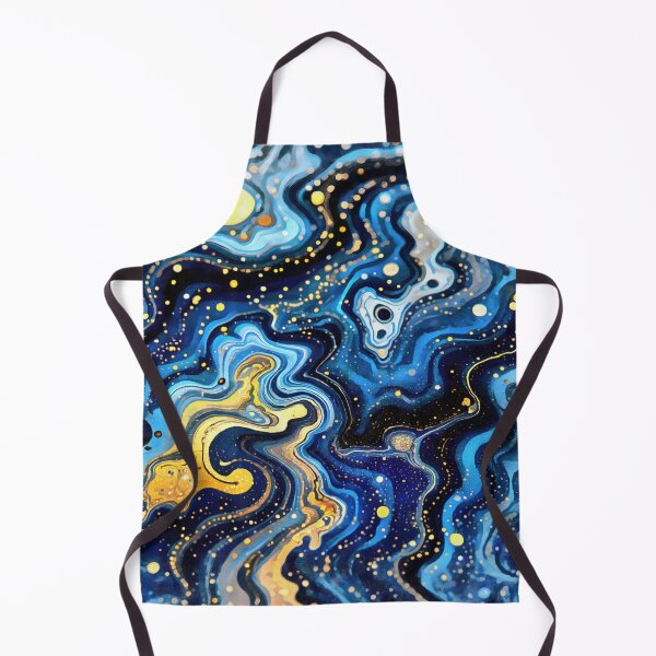Item preview, Vibrant Swirls of Blue and Gold 6 designed and sold by taiche.