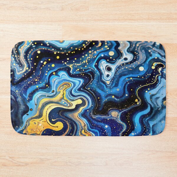 Item preview, Vibrant Swirls of Blue and Gold 6 designed and sold by taiche.