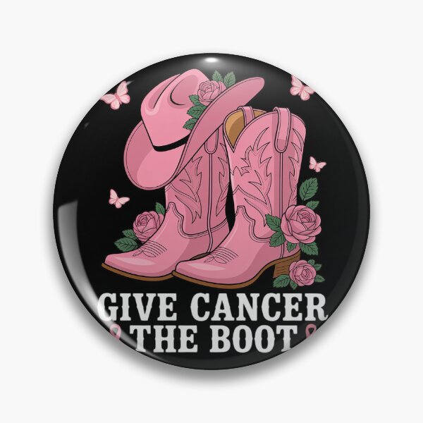 Item preview, Give Breast Cancer The Boot Cowgirl Cancer Awareness Ribbon designed and sold by Shannon Bosley.