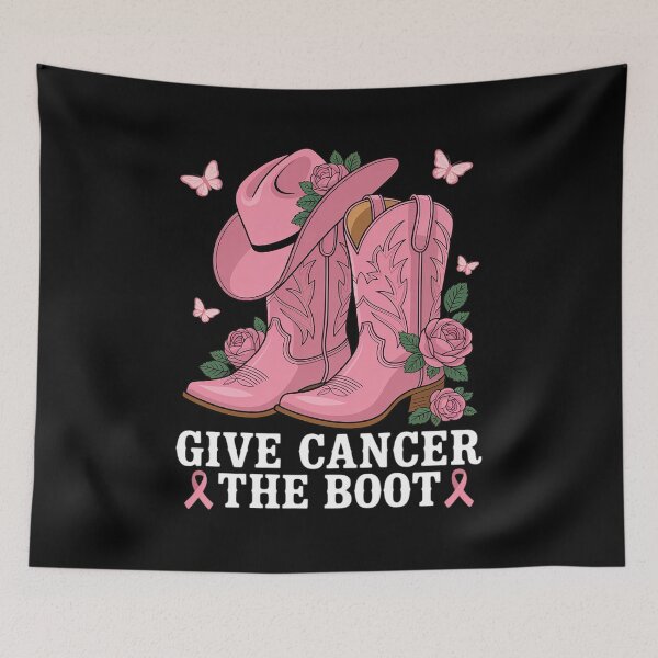 Item preview, Give Breast Cancer The Boot Cowgirl Cancer Awareness Ribbon designed and sold by Shannon Bosley.