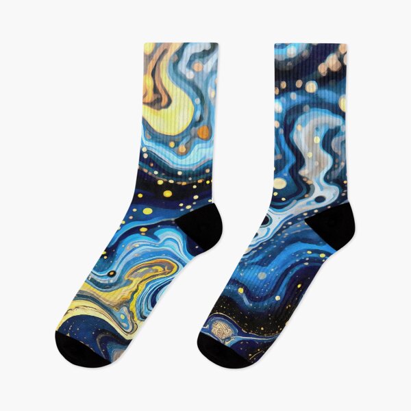 Item preview, Vibrant Swirls of Blue and Gold 6 designed and sold by taiche.