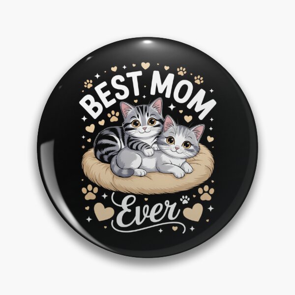 Item preview, Best Mom Ever, Mother Forest Cat with 2 Kittens Mother's Day designed and sold by EllenJast.