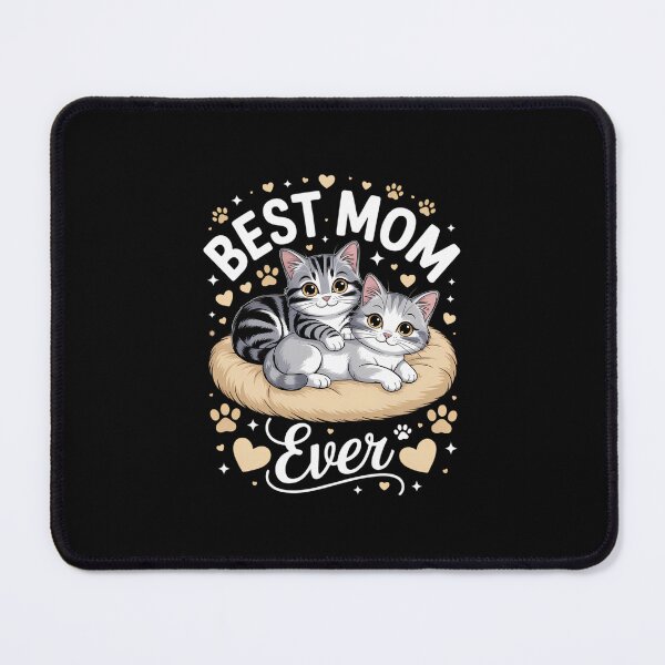 Item preview, Best Mom Ever, Mother Forest Cat with 2 Kittens Mother's Day designed and sold by EllenJast.