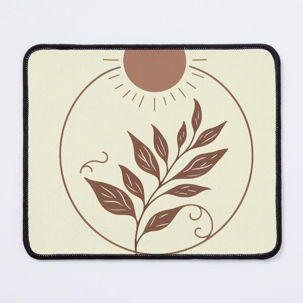 Item preview, Minimalist Boho Sun and Leaf Line Art Illustration designed and sold by PureBohoPrints.