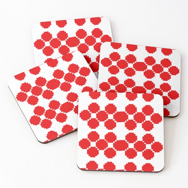 Item preview, Abstract Red Geometric Pixel Pattern designed and sold by HopeAndHustle.