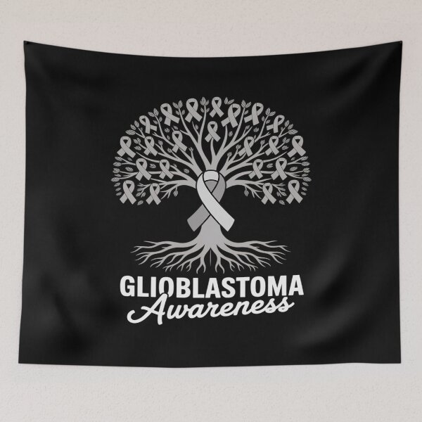 Item preview, Glioblastoma Awareness Month Brain Cancer Tree Ribbon designed and sold by Shannon Bosley.