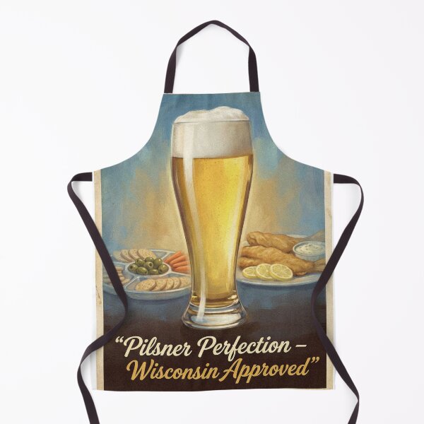 Item preview, Vintage Wisconsin Pilsner Beer Friday Fish Fry Bar Poster Art designed and sold by Cozy-Old-Pub.