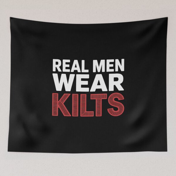 Item preview, Highlander Games Red Tartan Plaid Real Men Wear Kilts designed and sold by FaithAbbott.