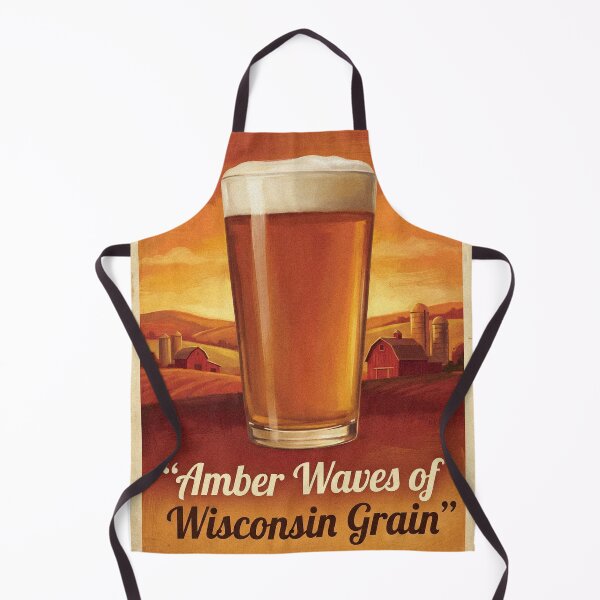 Item preview, Vintage Wisconsin Amber Ale Beer Farm Sunset Bar Poster Art designed and sold by Cozy-Old-Pub.