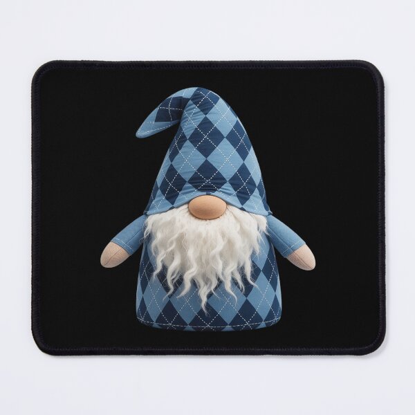 Item preview, Gnome Blue Denim Patchwork Pattern designed and sold by Shannon Bosley.