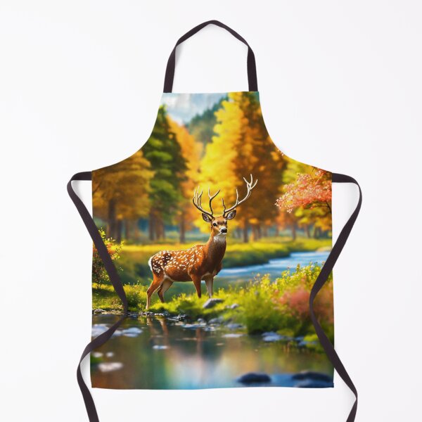 Item preview, Soo sweet deer in the forest with small river designed and sold by Artisan Finds Online.