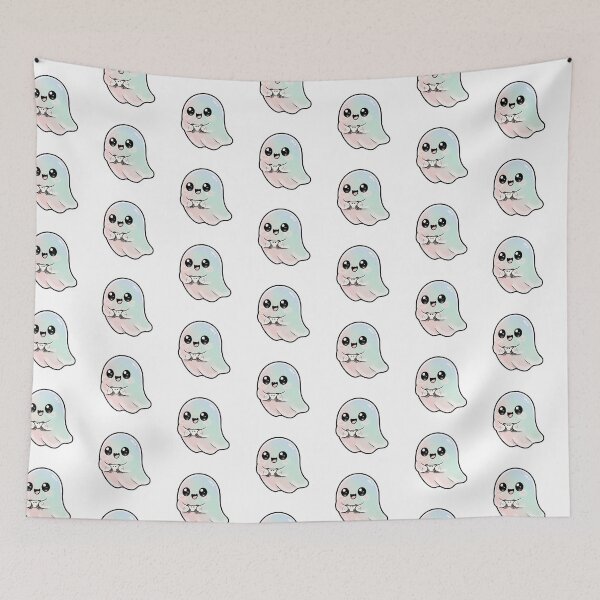 Item preview, Cute Gamer Ghost Illustration | Kawaii Ghost Playing Video Games Art designed and sold by CozyPops.