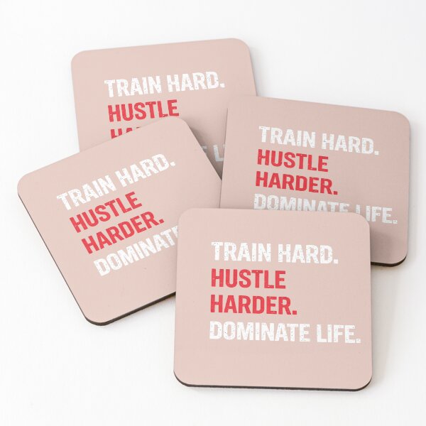 Item preview, Train Hard Hustle Harder Dominate Life - Bold Motivational Quote Design designed and sold by UrbanEchoHub.