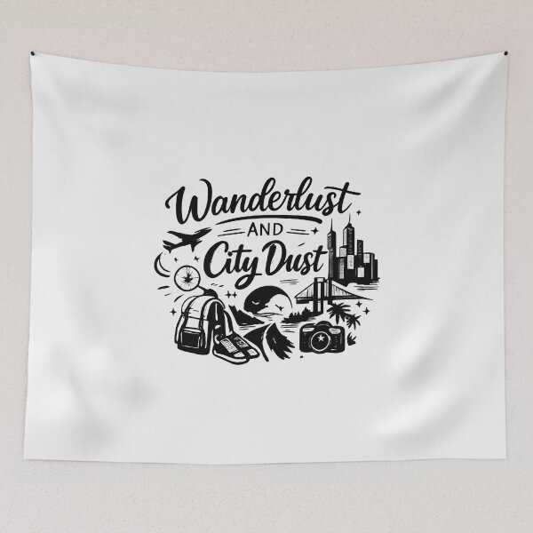Item preview, Wanderlust and City Dust designed and sold by musthavewords.