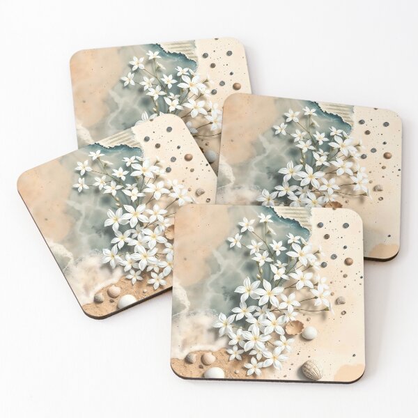 Item preview, Jasmine Flowers, Abstract Nautical Collage designed and sold by SolaoLab.