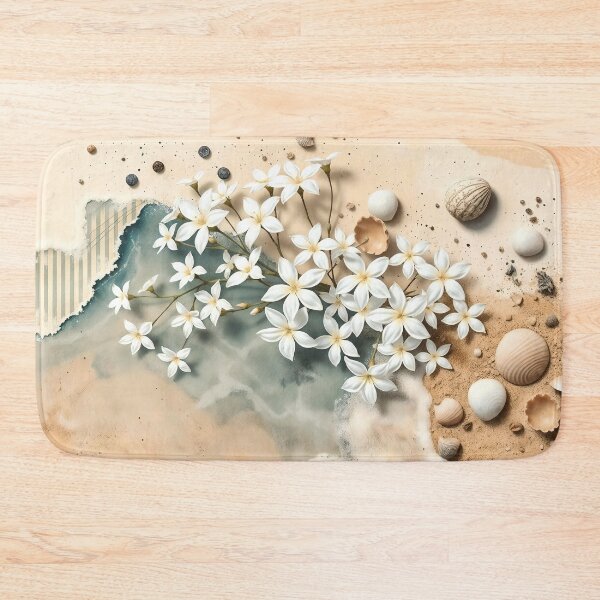 Item preview, Jasmine Flowers, Abstract Nautical Collage designed and sold by SolaoLab.