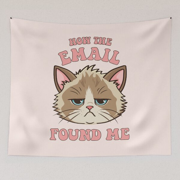 Item preview, How the email found me (not well) | Tired, sad overworked ragdoll cat designed and sold by MamSelle.