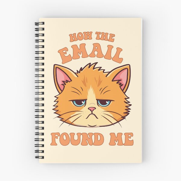 Item preview, How the email found me (not well) | Tired, sad overworked orange cat designed and sold by MamSelle.