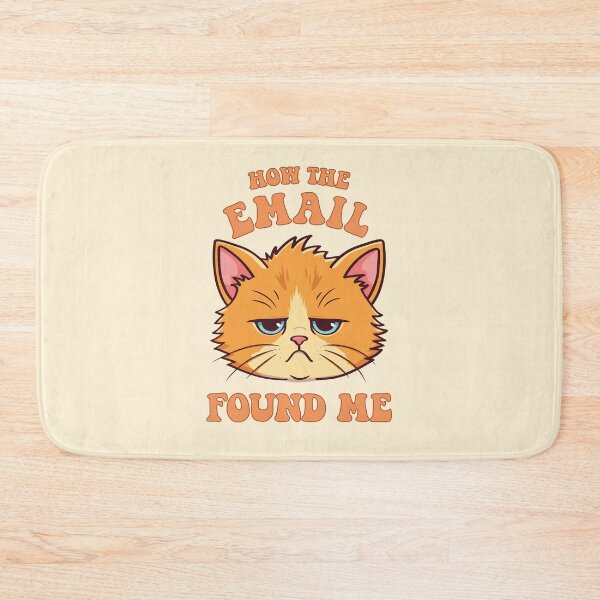 Item preview, How the email found me (not well) | Tired, sad overworked orange cat designed and sold by MamSelle.