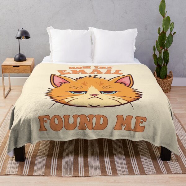 Item preview, How the email found me (not well) | Tired, sad overworked orange cat designed and sold by MamSelle.