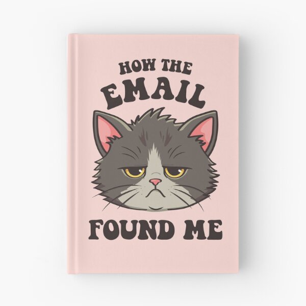 Item preview, How the email found me (not well) | Tired, sad overworked black cat designed and sold by MamSelle.