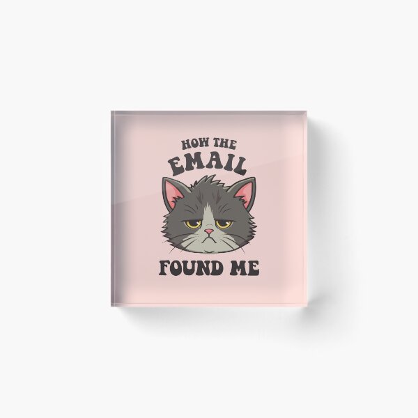 Item preview, How the email found me (not well) | Tired, sad overworked black cat designed and sold by MamSelle.